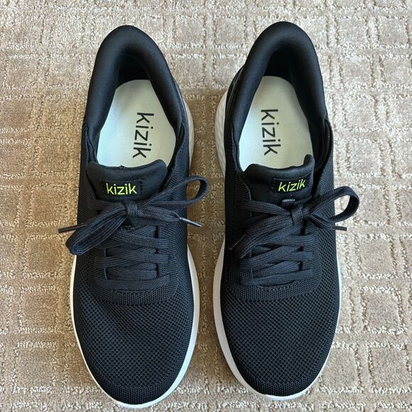 Kizik Athens Athletic Sneaker Mens 9.5 Women 11 Black Slip On Hands Free Comfort - Picture 4 of 9